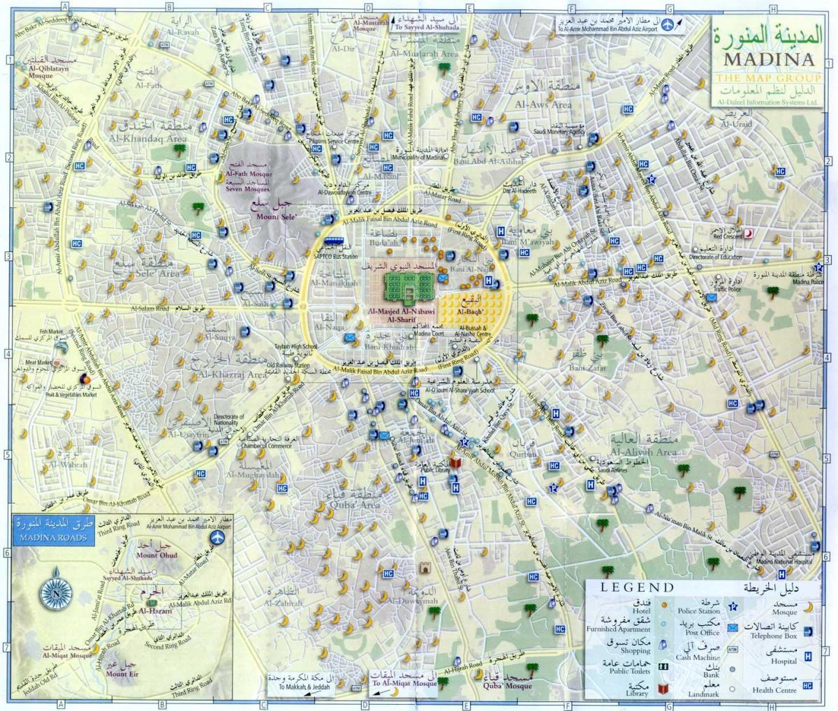 karte madina munawara Saūda Arābija