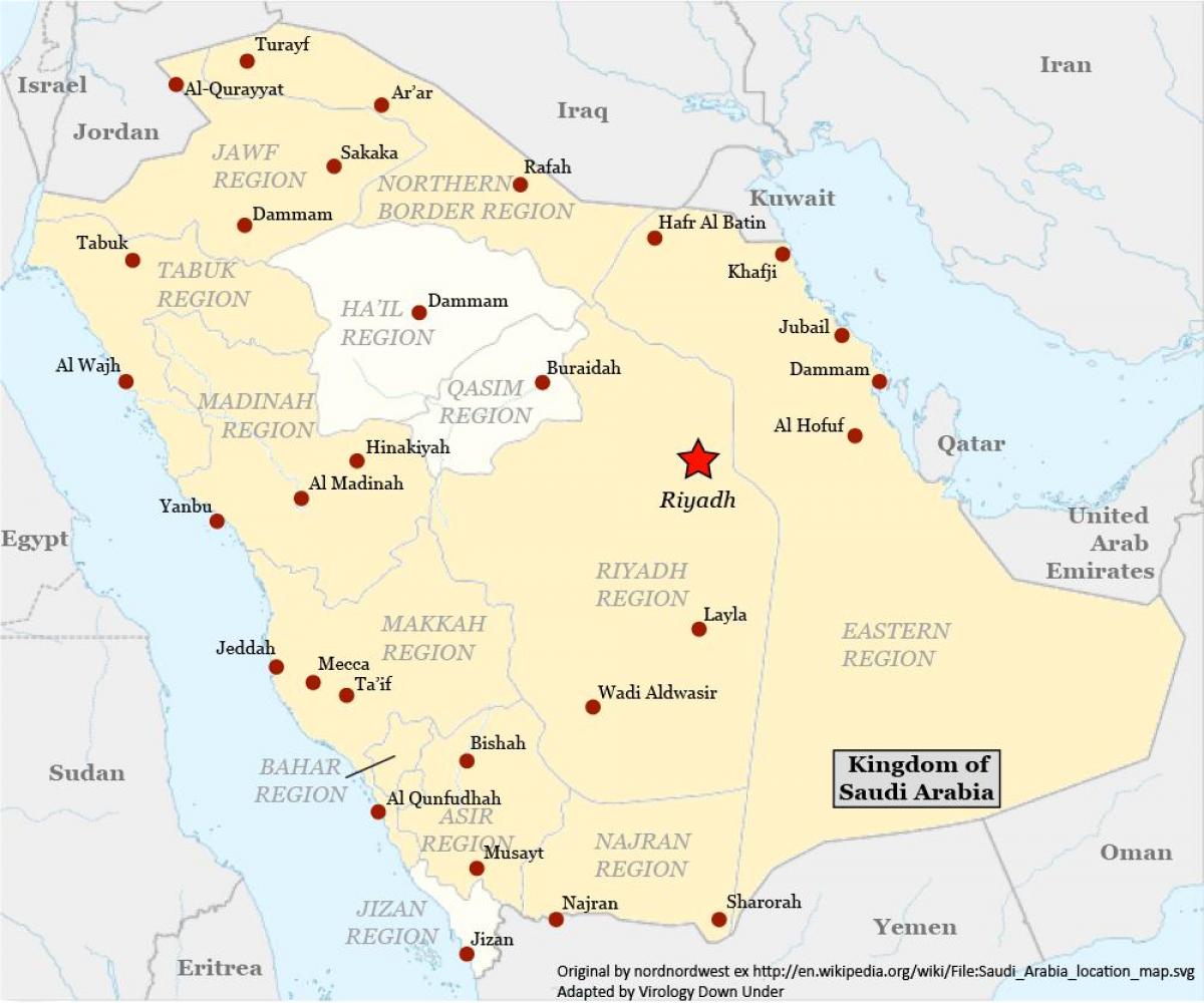 Karte najran Saūda Arābija