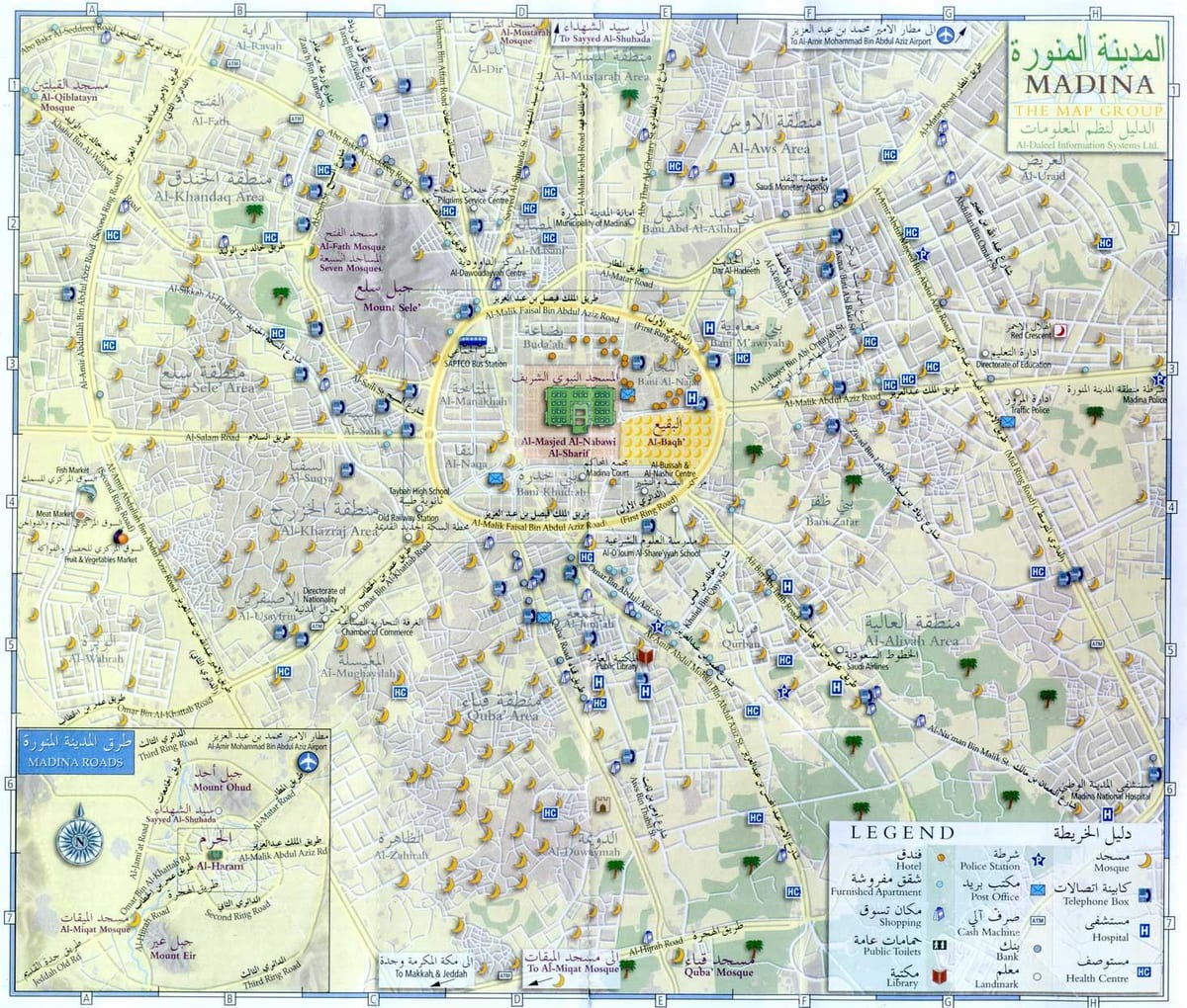karte madina munawara Saūda Arābija