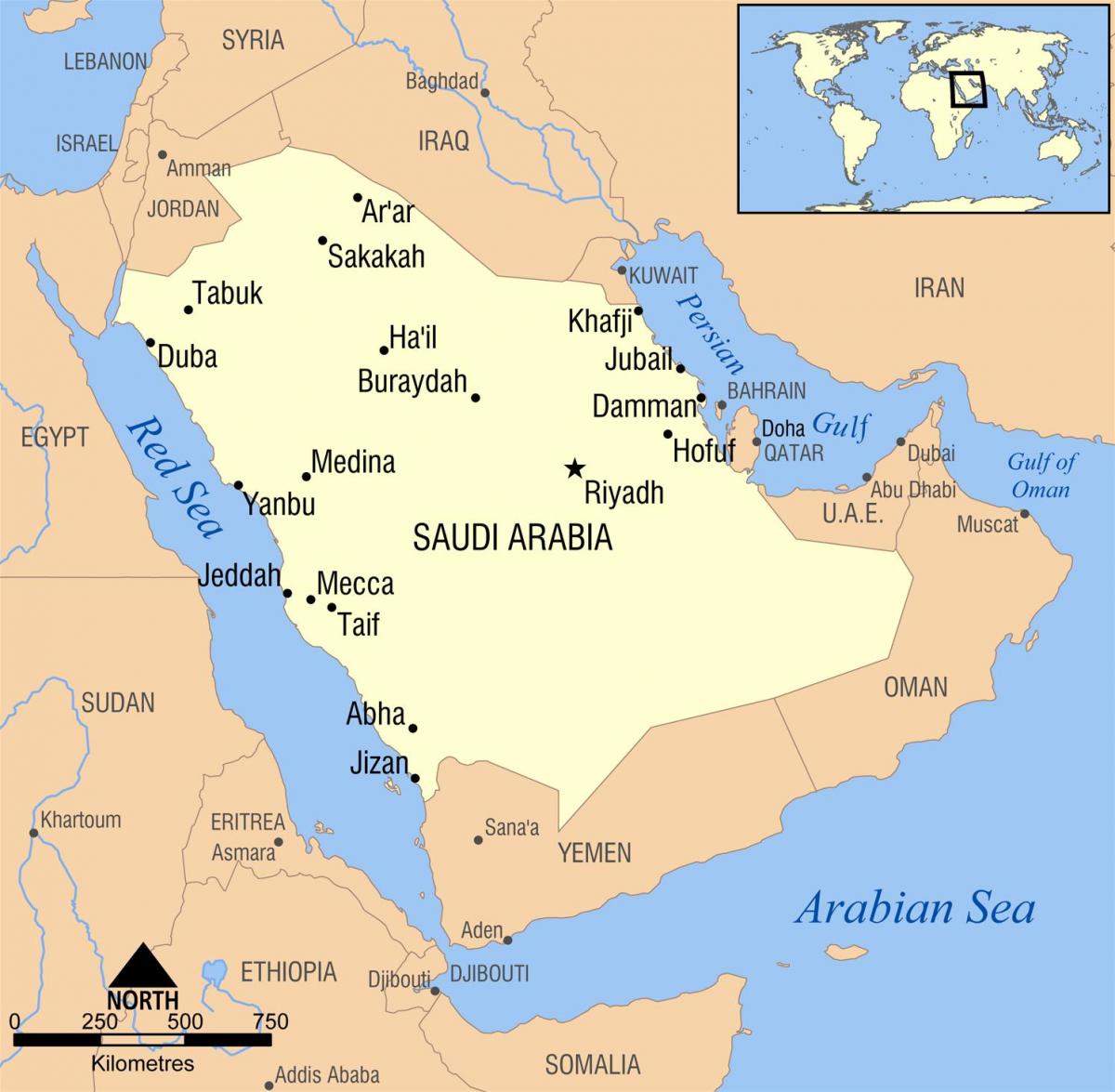 rijādā KSA karte
