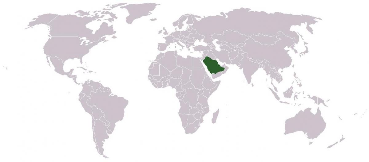 Saūda Arābija uz pasaules kartes