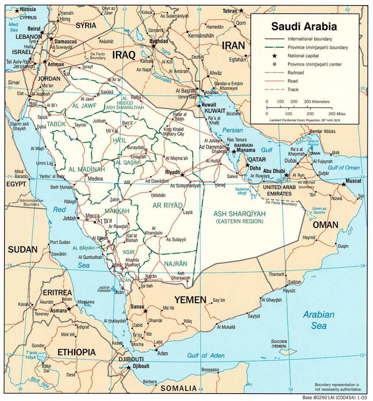 Saūda Arābija ceļu karte