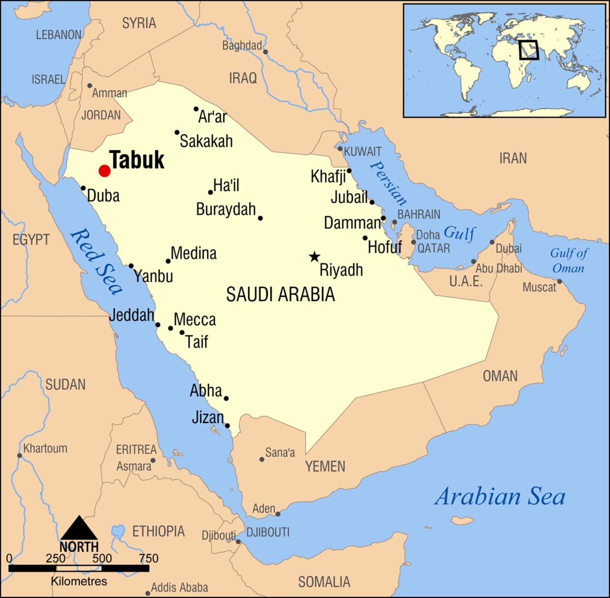 tabuk KSA karte