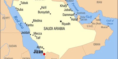 Jizan KSA karte